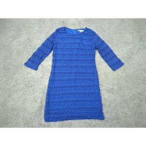 Forever 21 Contemporary Dress Womens Medium Blue Lace Bodycon Stretch KneeLength